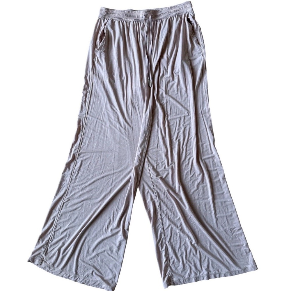 Lululemon Align Wide Leg Super High Rise Pant Mauve Pink Modal LW5GLLS Size 8